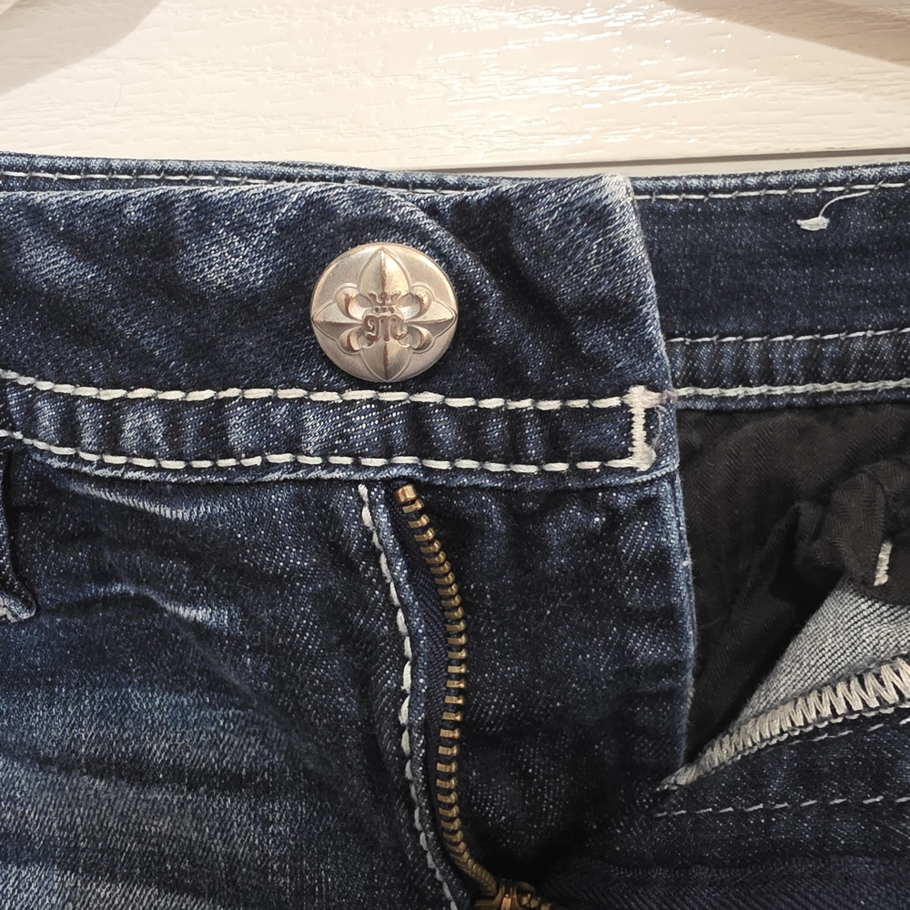 Miss Me Dark Blue Distressed Jean Shorts - Picture 4 of 6